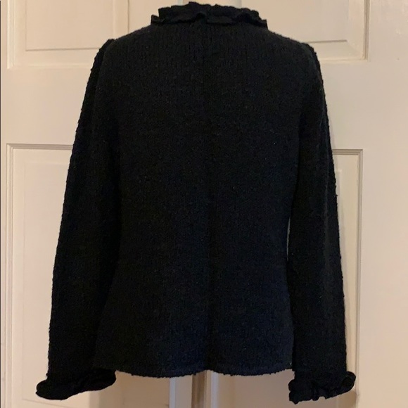 Sweet black cardigan with ruffles - Picture 2 of 3